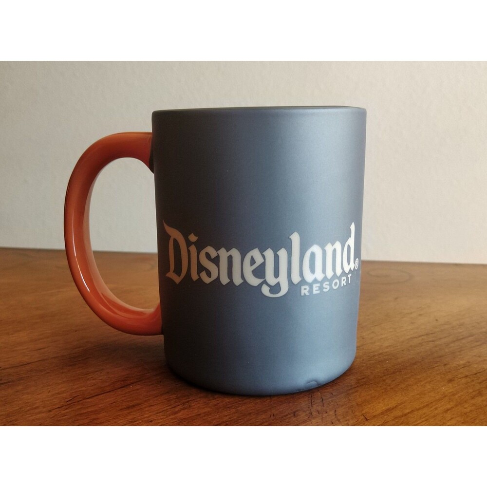 Disneyland Parks Mug Oswald The Lucky Rabbit Ceramic ~16 oz Gray Matte Orange - Picture 4 of 10